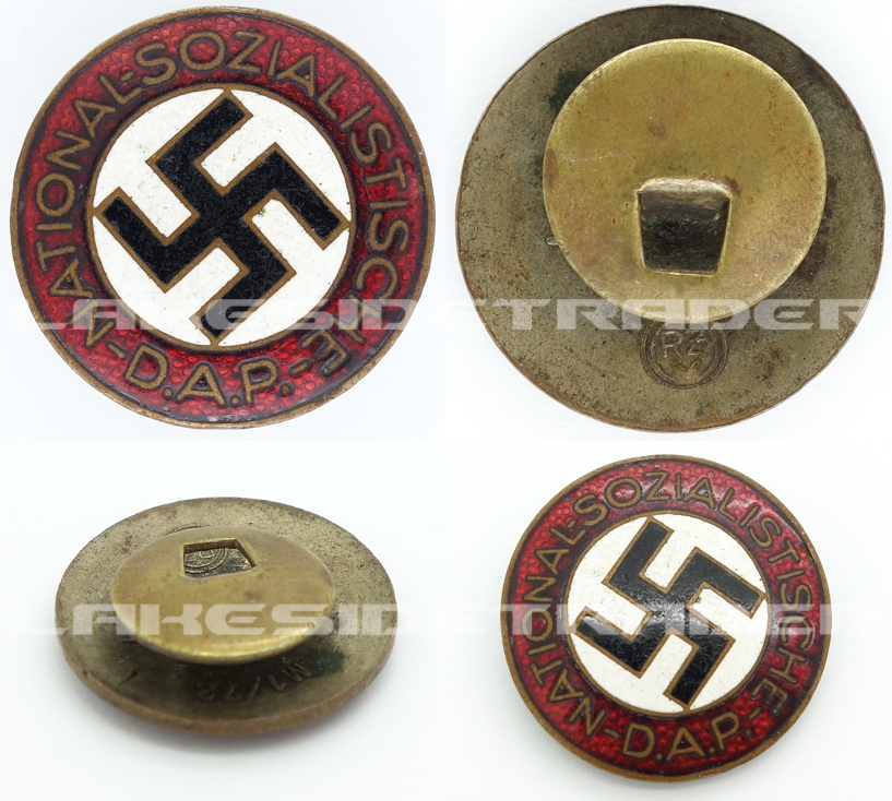 Buttonhole - NSDAP Membership Pin by RZM M1/72