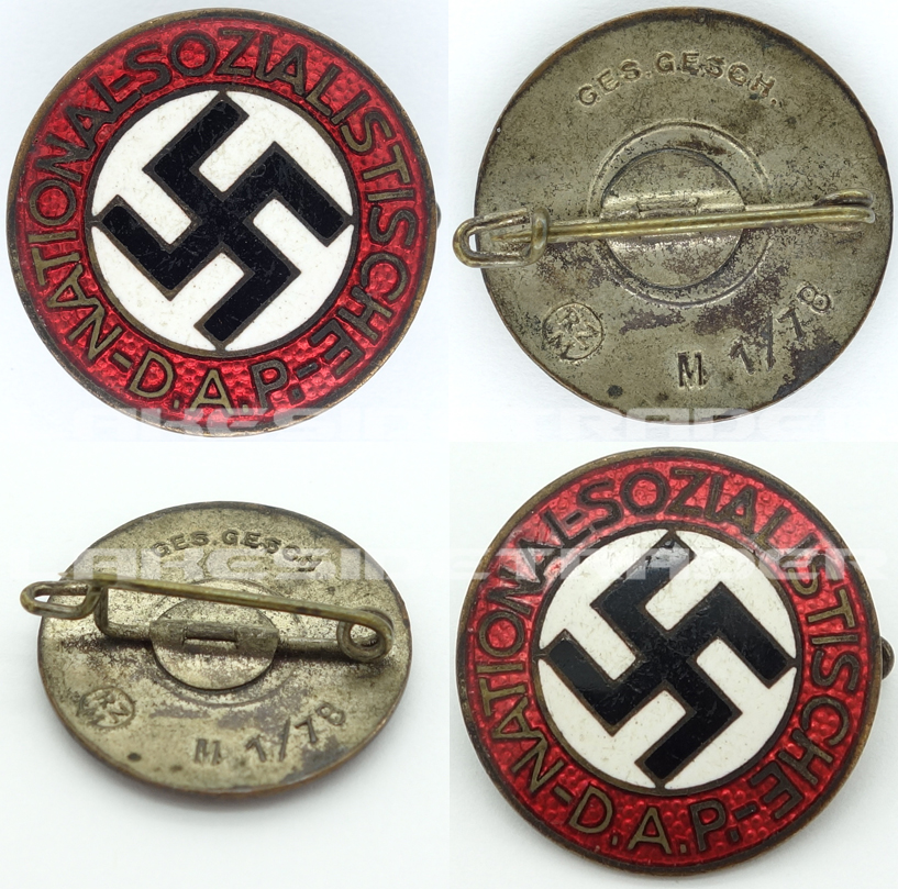 Transitional NSDAP Membership Pin by RZM M1/78