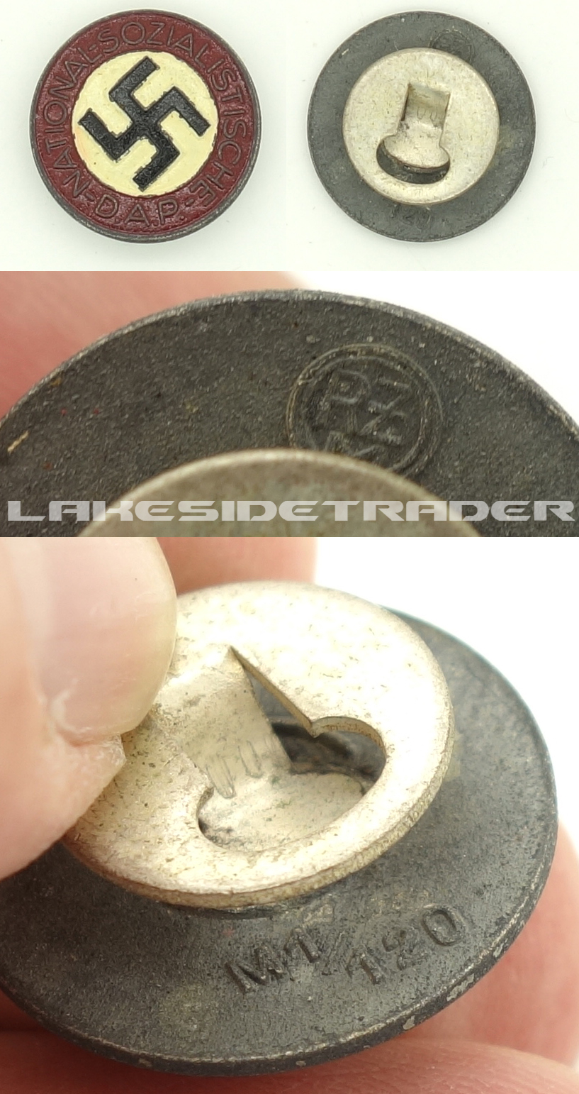 Buttonhole RZM NSDAP Membership Pin by M1/120