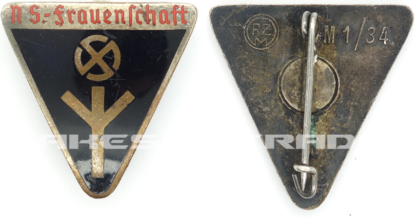 Women’s “Deutsches Frauenwerk” Membership Pin by RZM M1/34