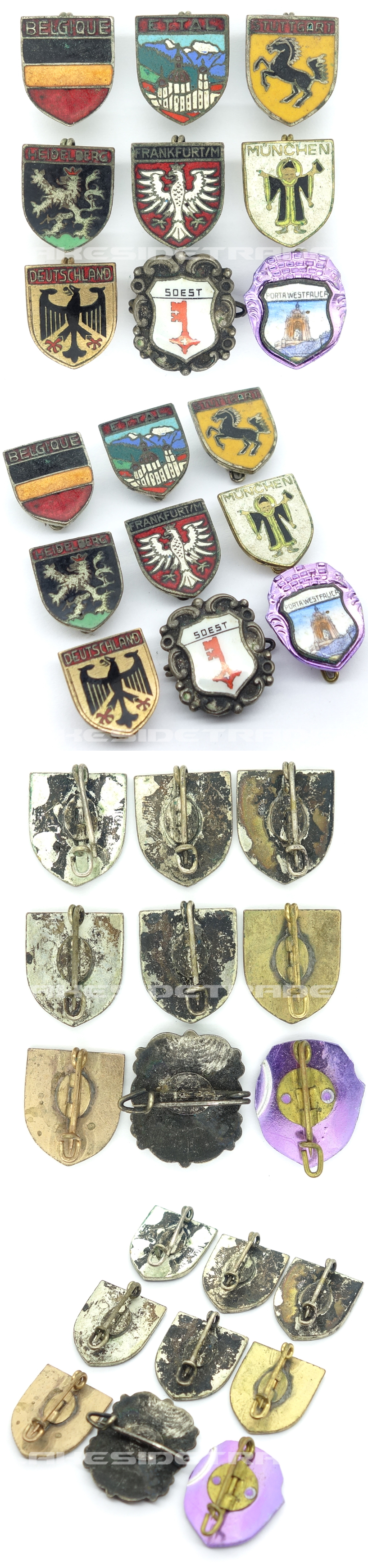 Lapel/Alpine Hat Coat of Arms Pins