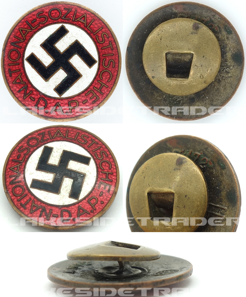 Buttonhole - NSDAP Membership Pin by RZM M1/72