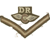 British  Dispatch Rider insignia & Lance Corporal chevron