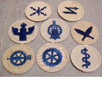 8 Navy EM Career Service Insignias 