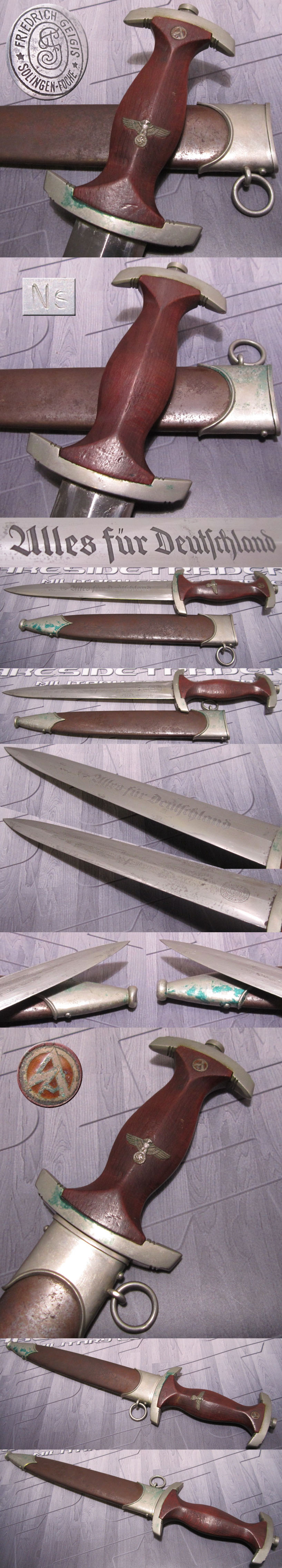 Early SA Dagger by Friedrich Geigis