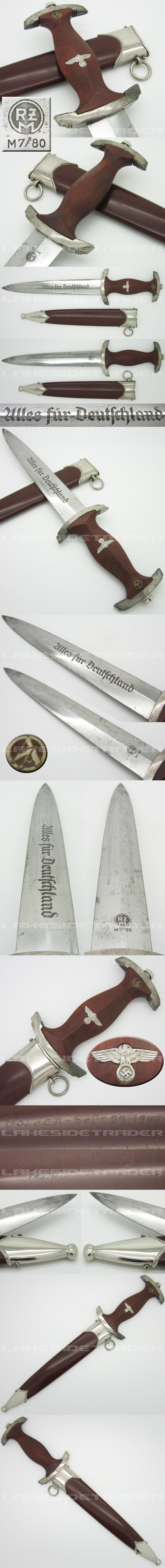 Personalized SA Dagger by RZM M7/80