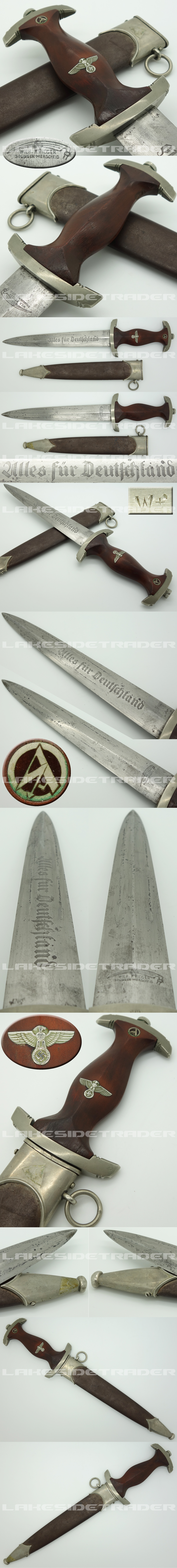 Rare Early SA Dagger by Wilh. Krieger
