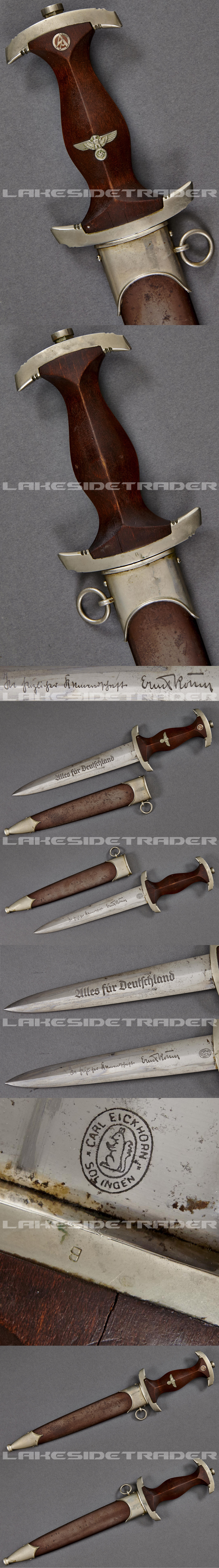 A model 1934 SA honour dagger with R?hm dedication