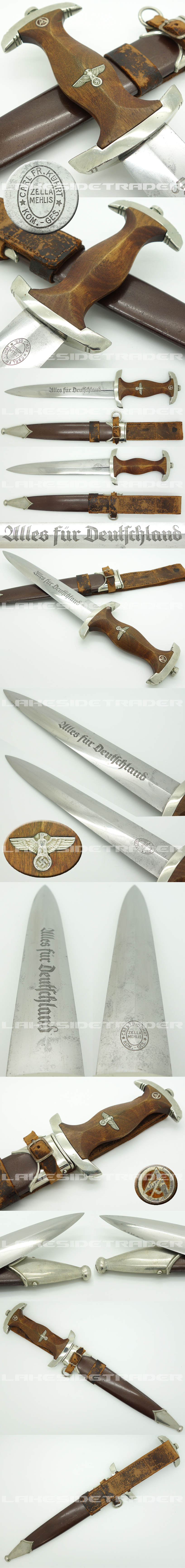 Early SA Dagger by Carl Fr. Kuhrt with Vertical Hanger