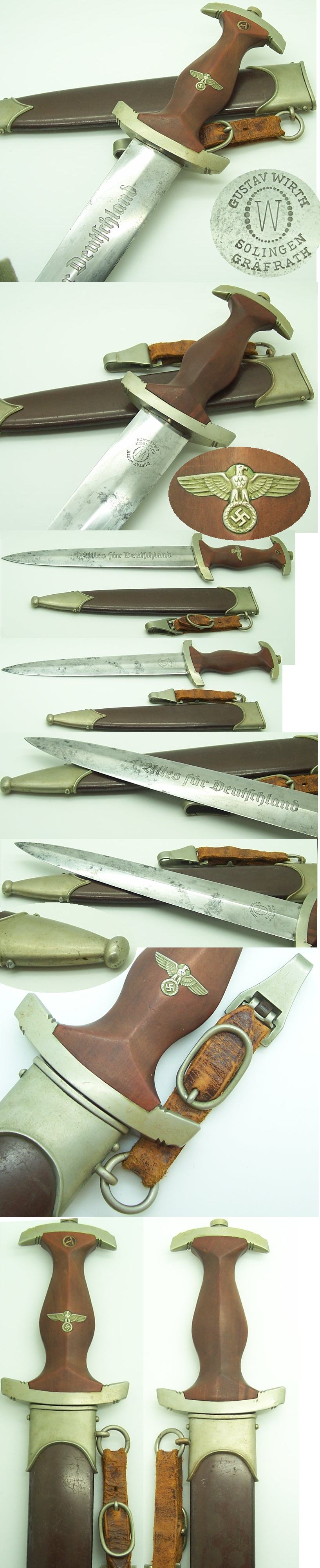 Rare Early SA Dagger by Gustav Wirth