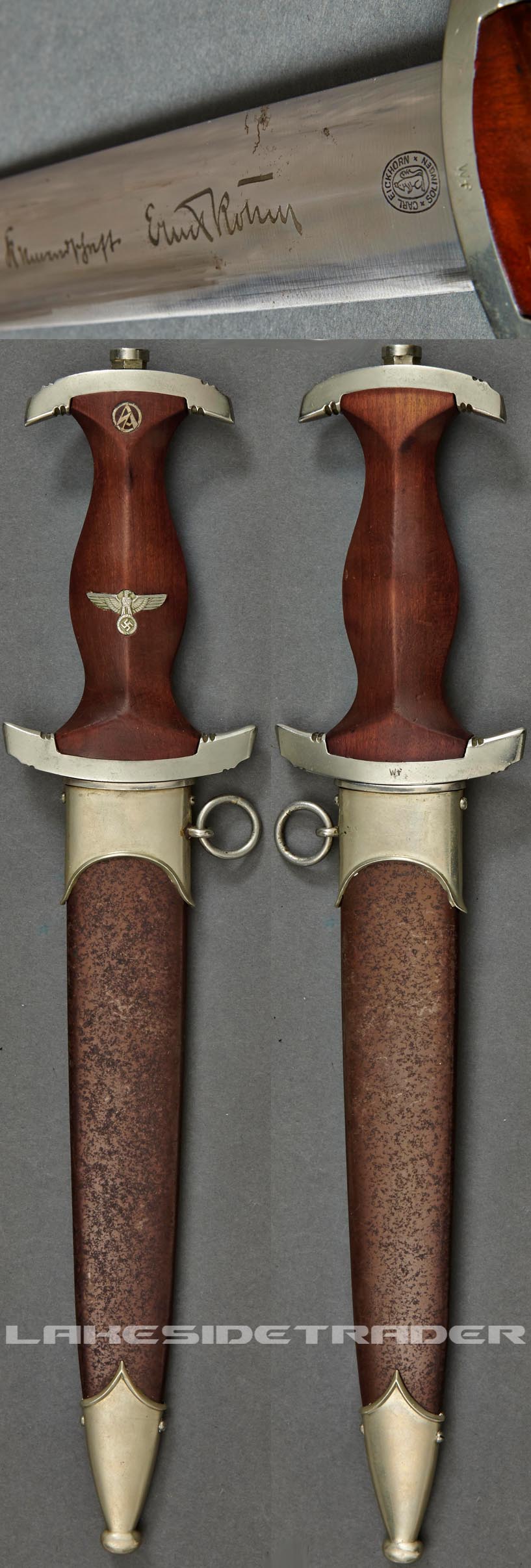 A model 1933 SA honour dagger with Ernst Rohm dedication
