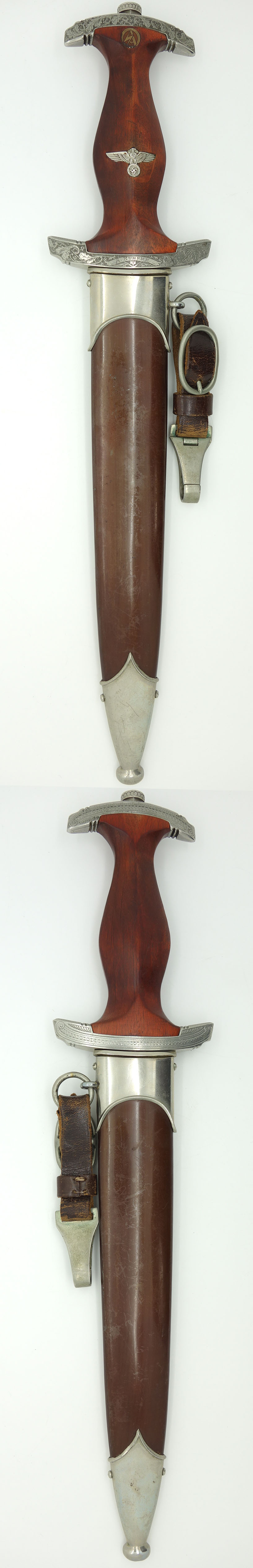 Post-war engraved SA Parts dagger