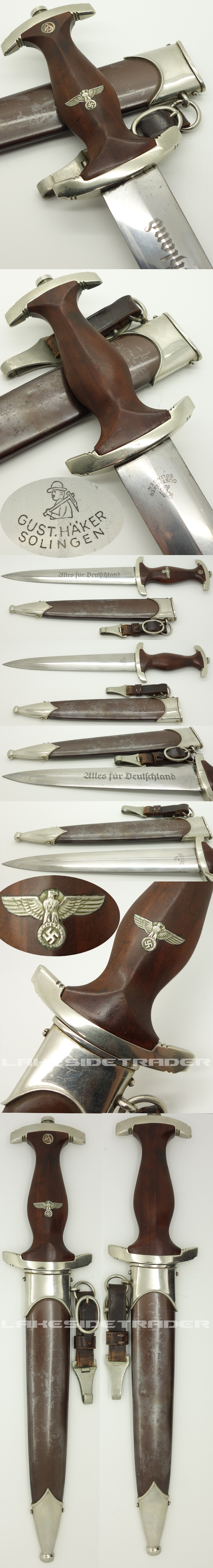 Early Gustav Haker SA Dagger