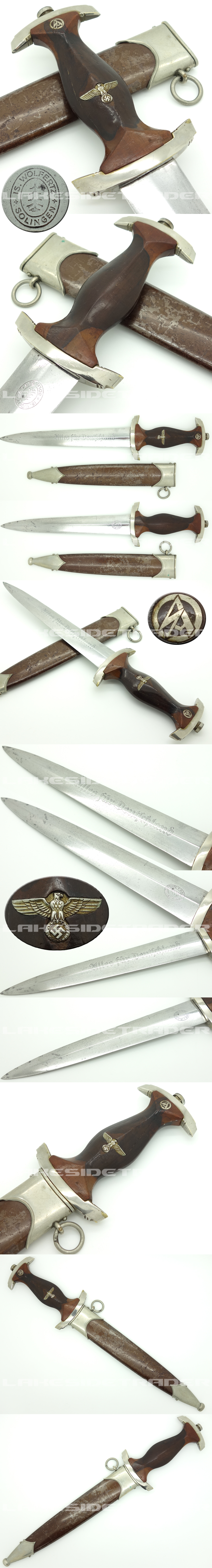 Rare - Early SA Dagger by Is. Wolfertz