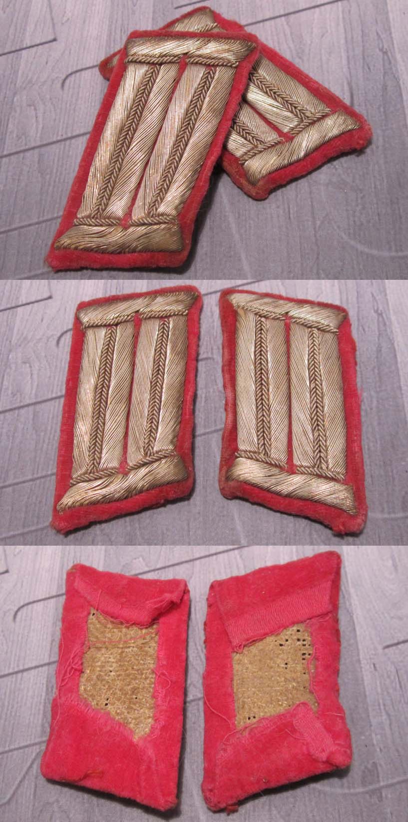 Fire Officer's Shoulderboards and collar tabs