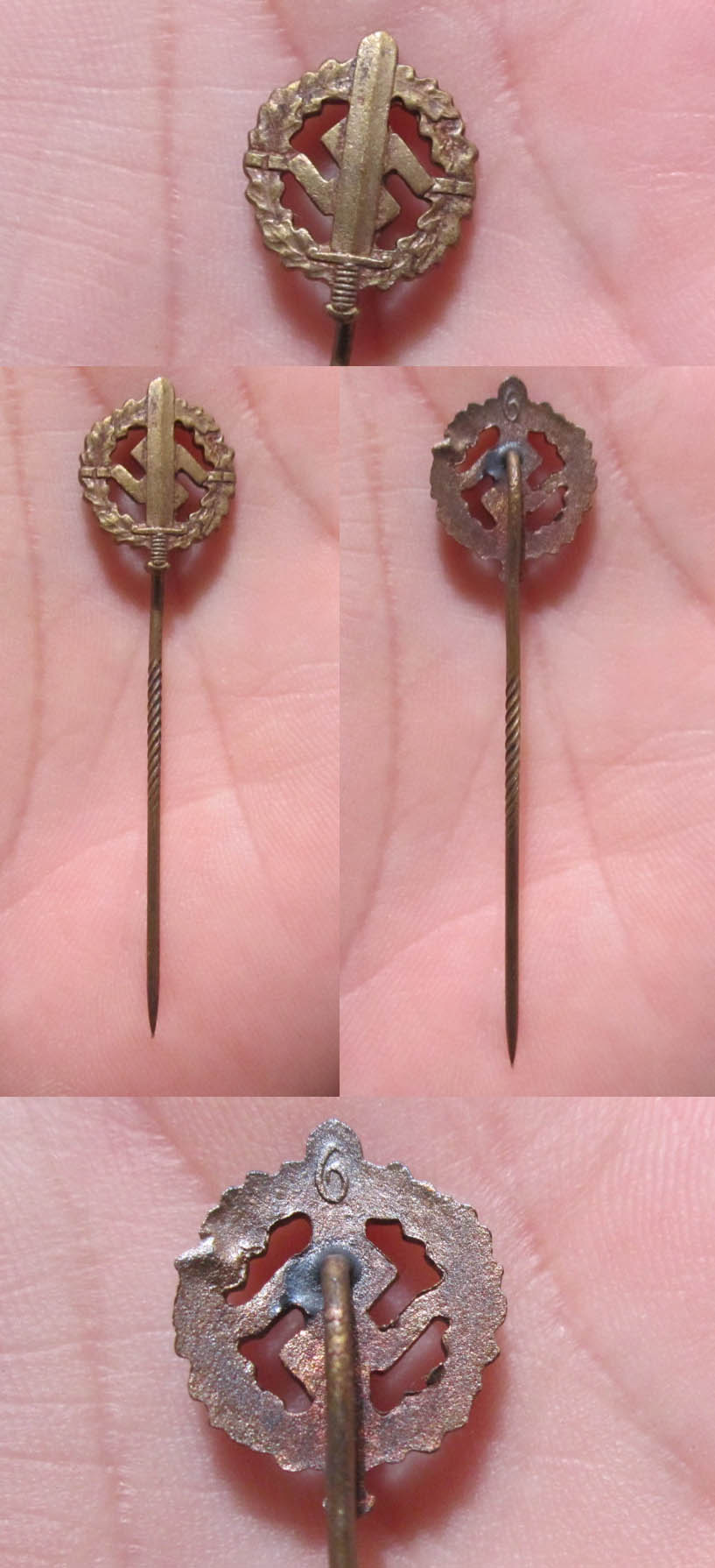 Bronze SA Sports Badge Stickpin