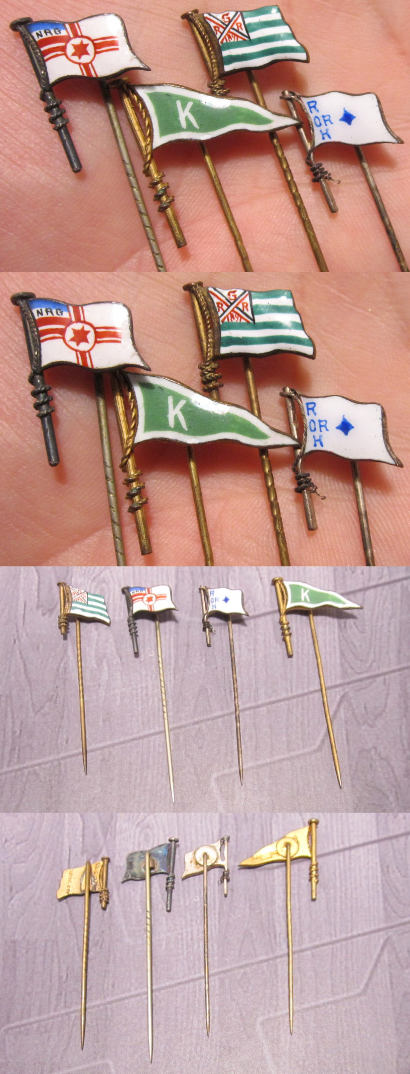 Four State Flag Stickpins