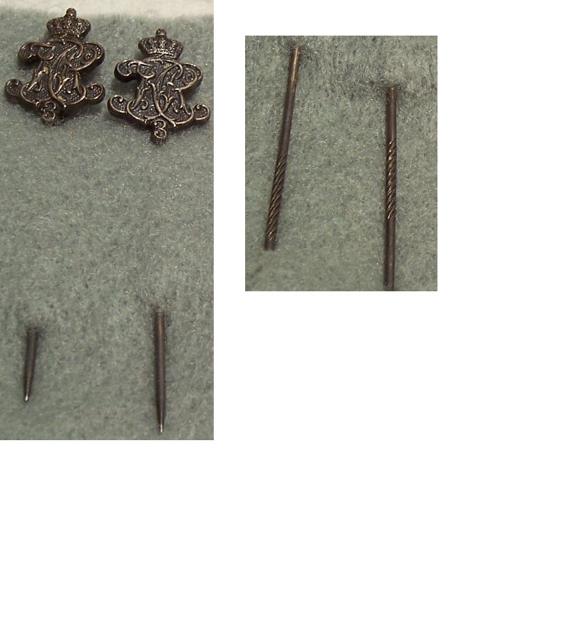 Two 16mm Imperial Cypher Stickpins