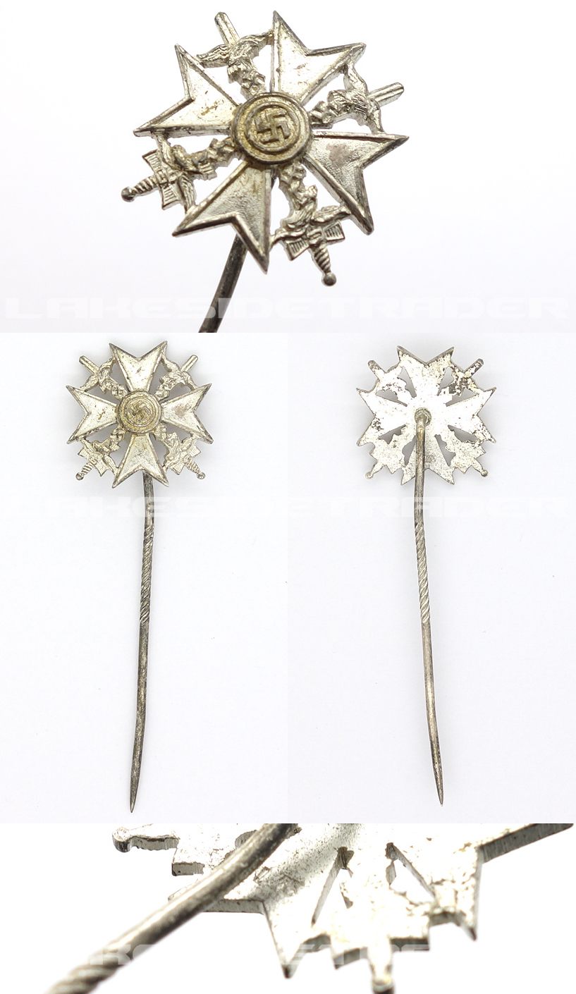 Stickpin – Silver Spanish Cross with Swords by L/13