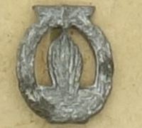 Navy Minesweeper Badge Stickpin on LDO Card