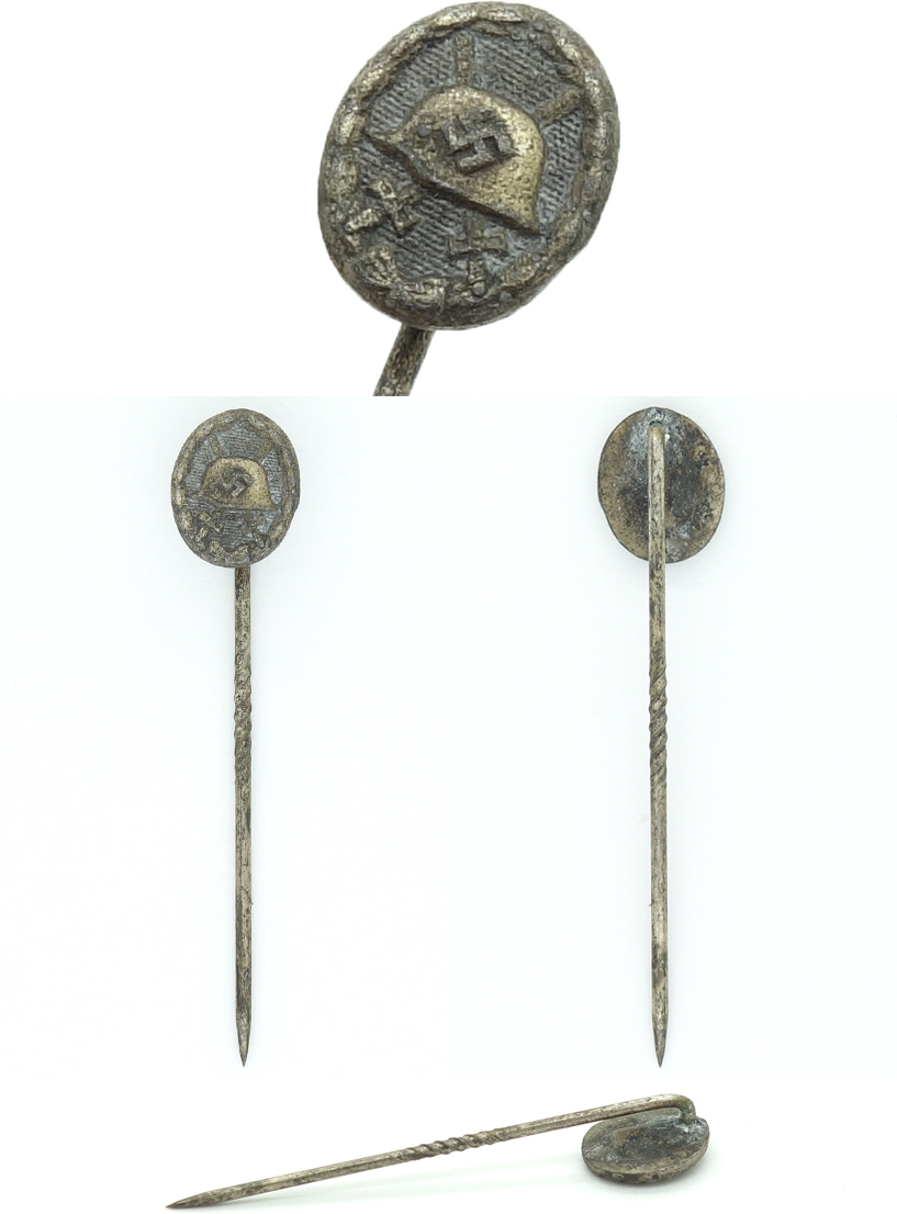 Stickpin - Silver Wound Badge