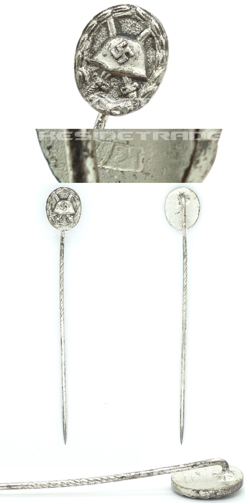 Stickpin - Silver Wound Badge by L/21