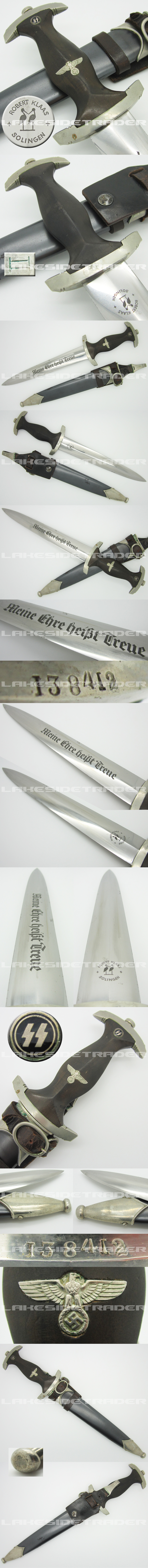 Numbered Early SS Dagger by Robert Klaas