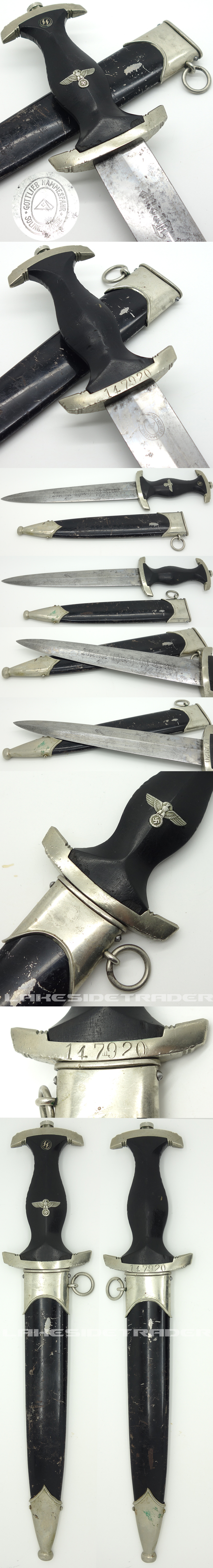 Early SS Dagger by Hammesfahr Awaded to a LAH/Totenkopf