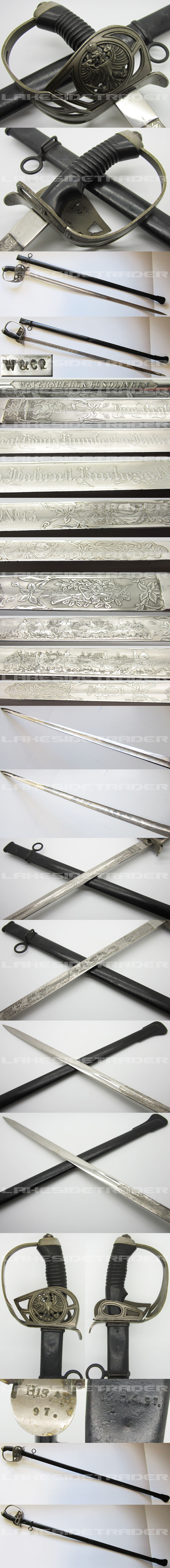 Imperial Etched M89 Basket Hilt Cavalry Sword