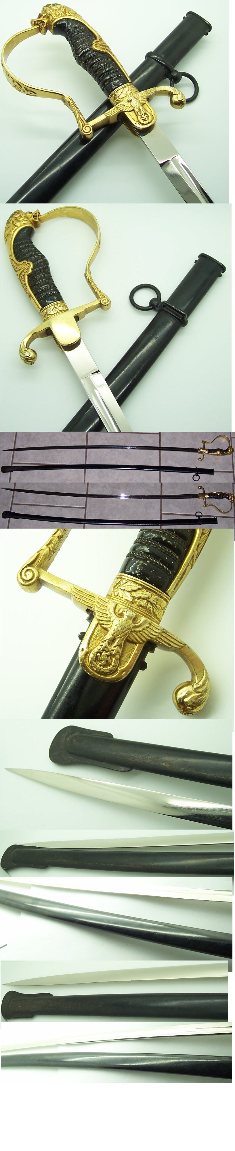 Lion-head Army Sword by Clemen & Jung