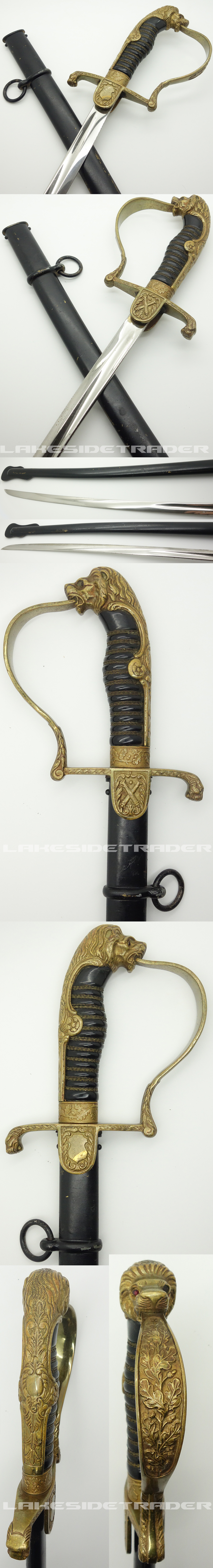 Army Officers Lion-head Sword by Eickhorn