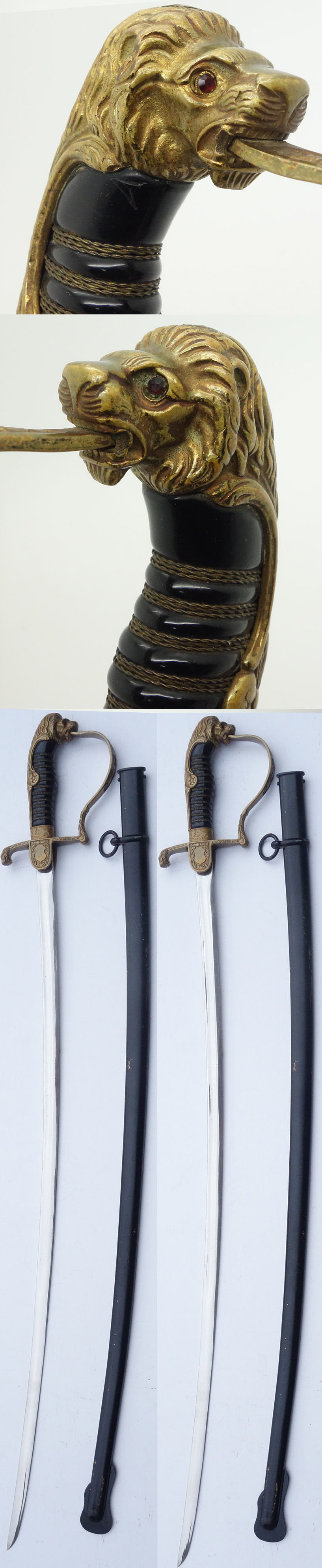 Army Officers Lion-head Sword by Eickhorn
