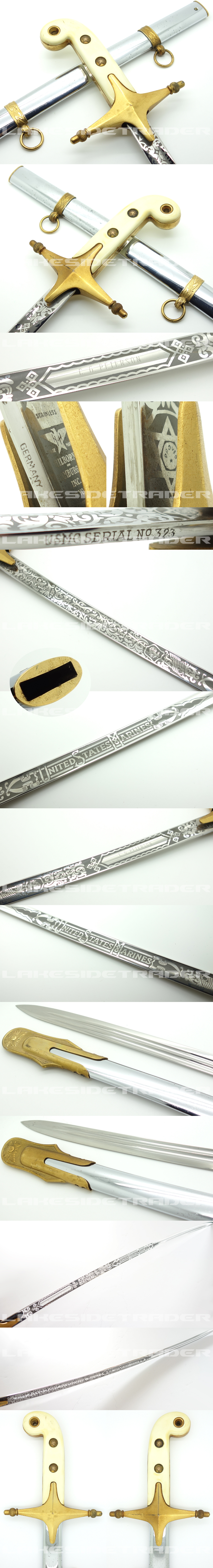 Named - US Marine Corps Officer’s Mameluke Sword - H-H