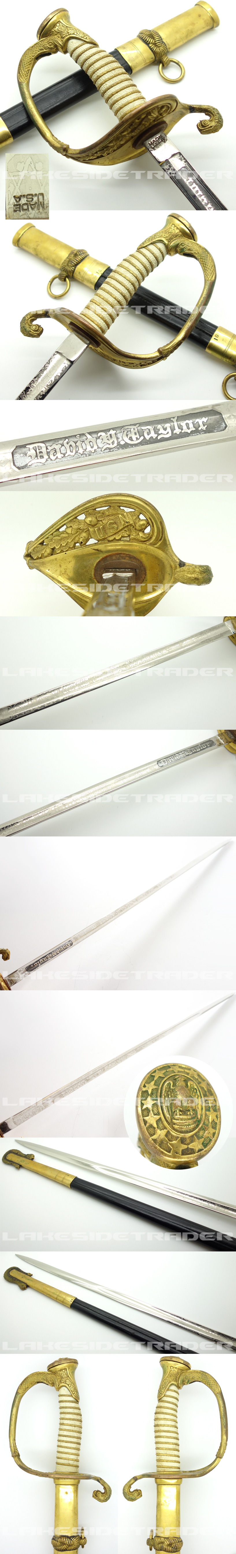 Named - USN Model 1852 Officer’s Dress Sword