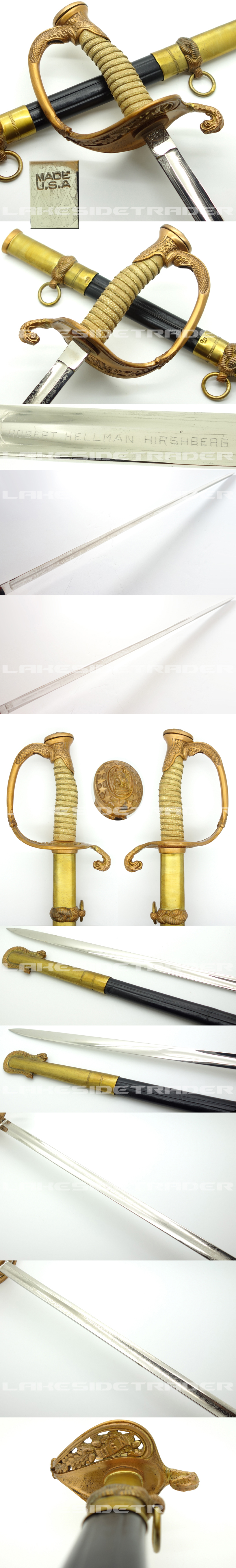 Named - USN Model 1852 Officer’s Dress Sword