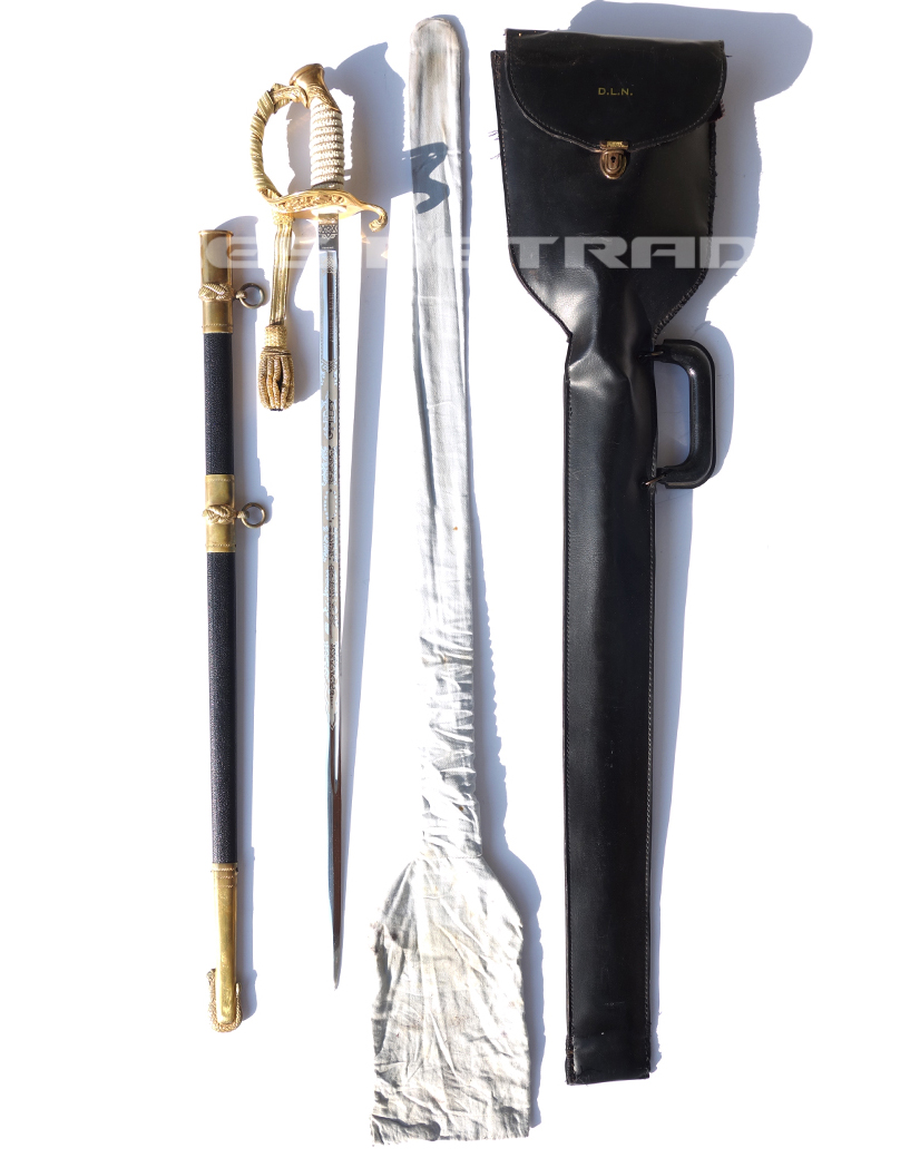 Named - USN Officer’s Dress Sword Bag and Case