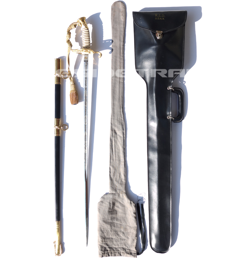 Named - USN Officer’s Dress Sword Bag and Case