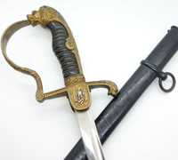Lion-head Army Sword w separately applied Eagle by Holler