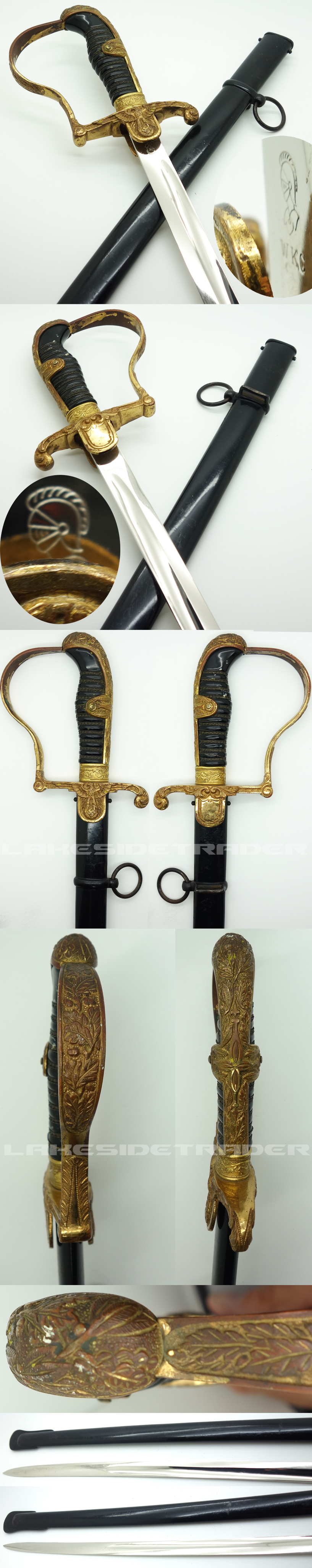 Dove Head Army Sword by WKC 