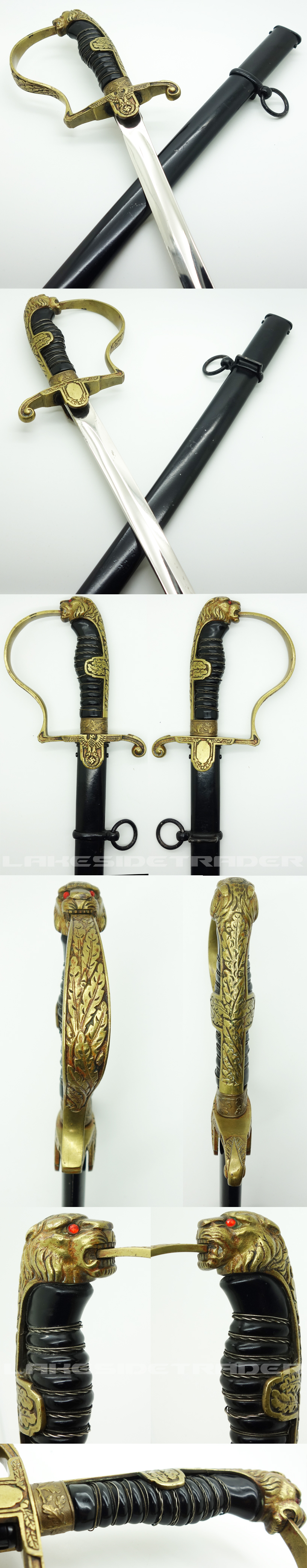 Leopard Head Army Sword by Herder