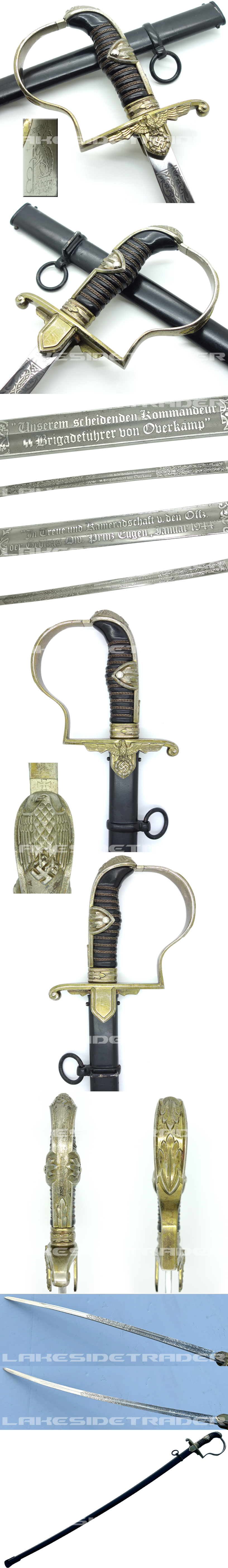 General Carl von Oberkamp’s SS Prinz Eugen Sword