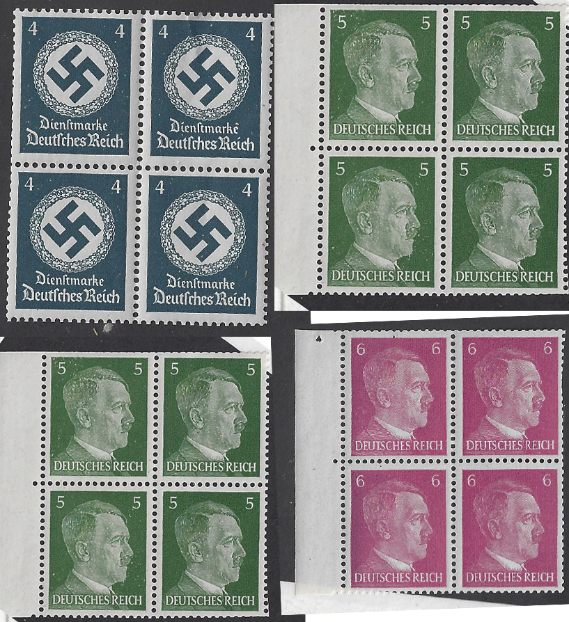 4 Blocks of Stamps