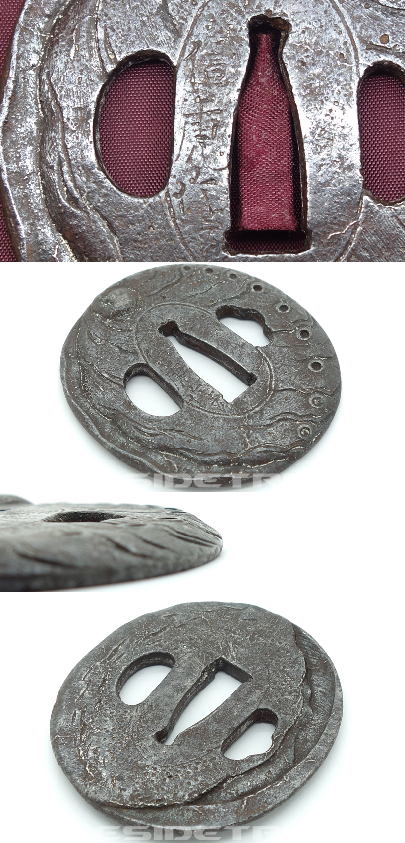 Japan - Iron Plate Tsuba by Nobufusa saku