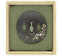 Japan - Iron Plate Tsuba by Awa Hirato