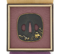 Japan - Shakudō Tsuba - Gotō School