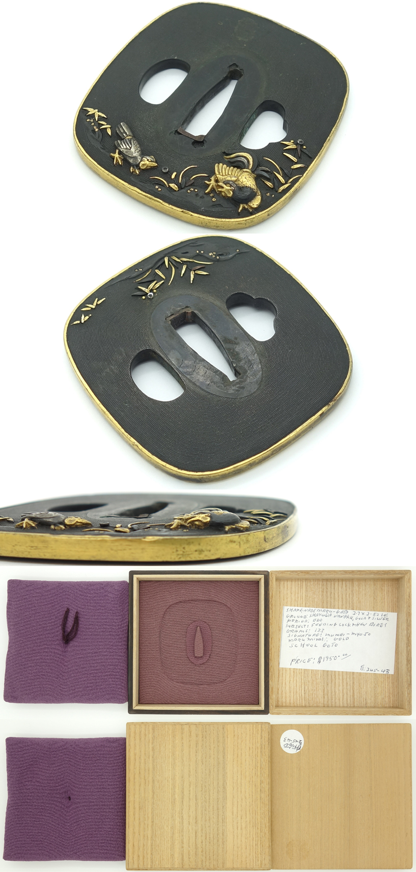 Japan - Shakudō Tsuba - Gotō School