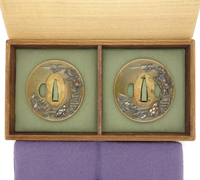 Japan - Mito Daishō Tsuba by Hamano with Papers