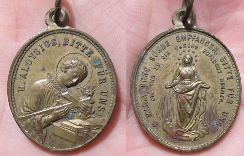 St.Gonzaga and the Virgin Mary Charm
