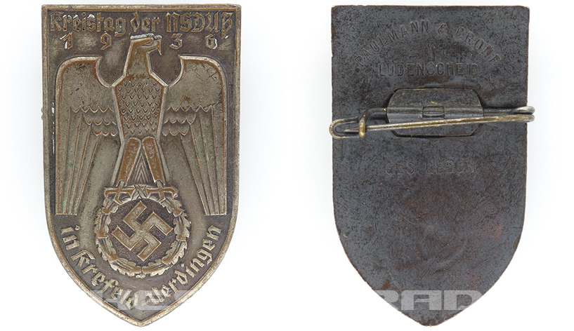NSDAP Krefeld-Uerdingen District Council Day Badge 1936
