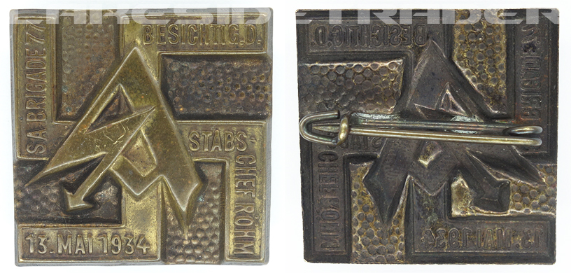 Röhm Inspects SA Brigade 77 Badge 1934